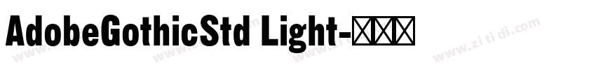 AdobeGothicStd Light字体转换